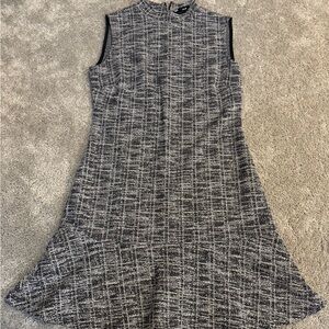 Mango Monochrome Textured Midi Dress